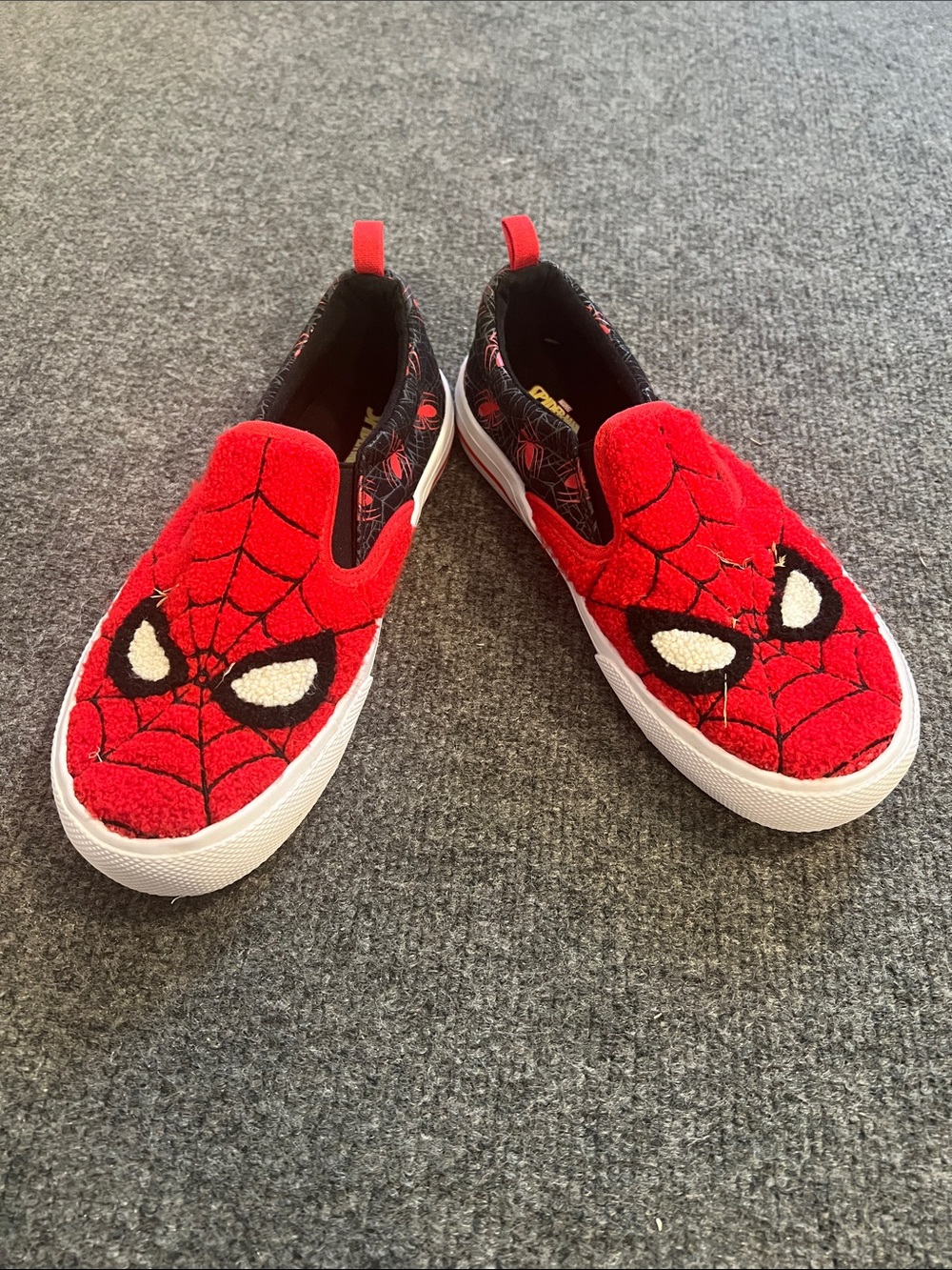 Red Spider-Man Inspired Slip-On Sneakers